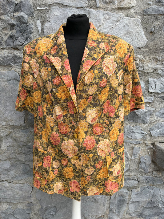 80s autumn floral tapestry blazer uk 16