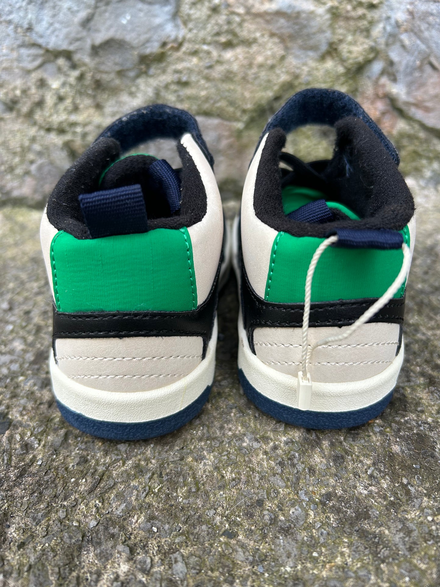 Navy&white hi tops trainers  uk 6 (eu 23)