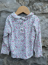 Load image into Gallery viewer, Floral top with Peter collar  2-3y (92-98cm)
