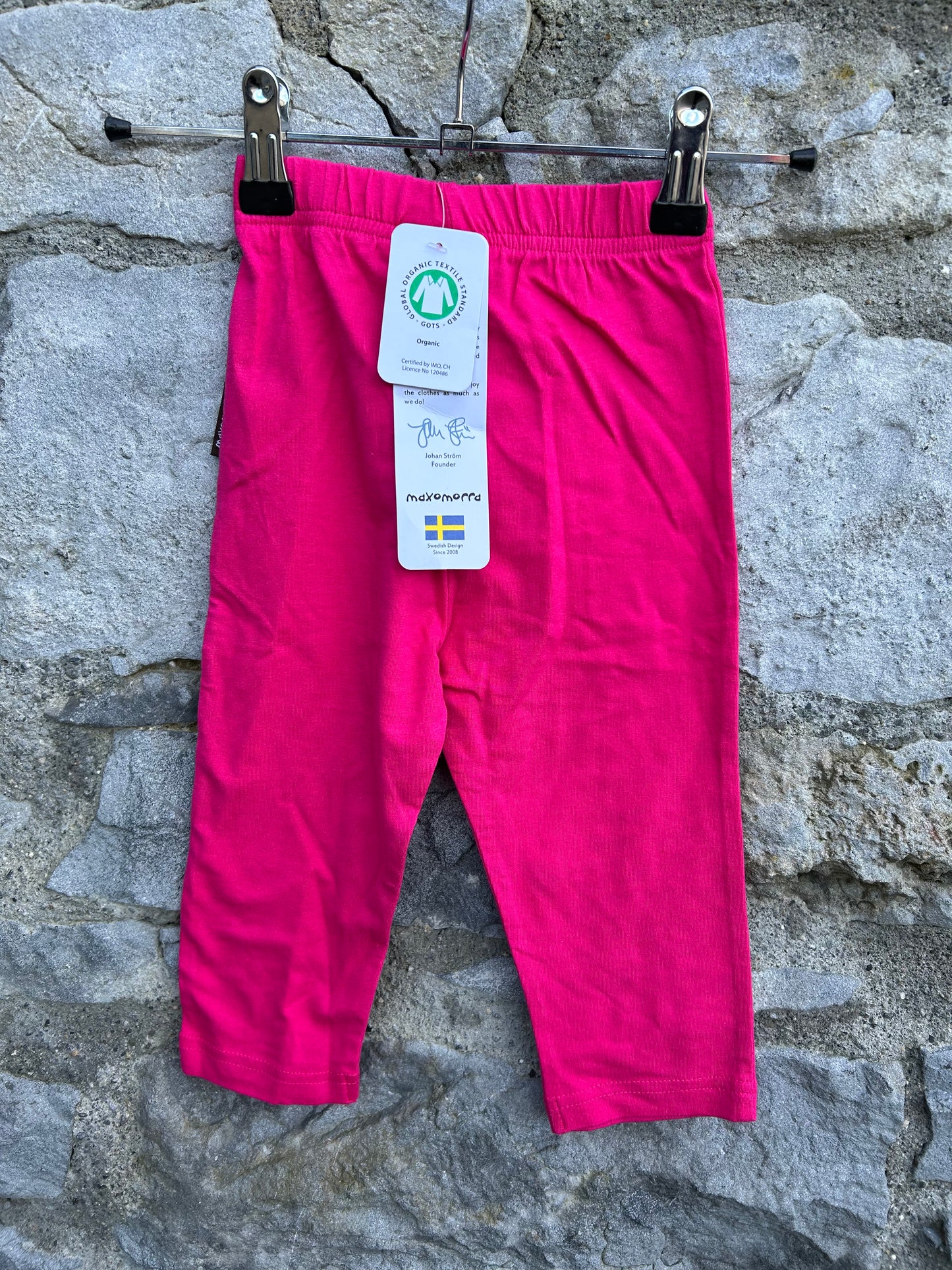 Pink cropped leggings   18-24m (86-92cm)