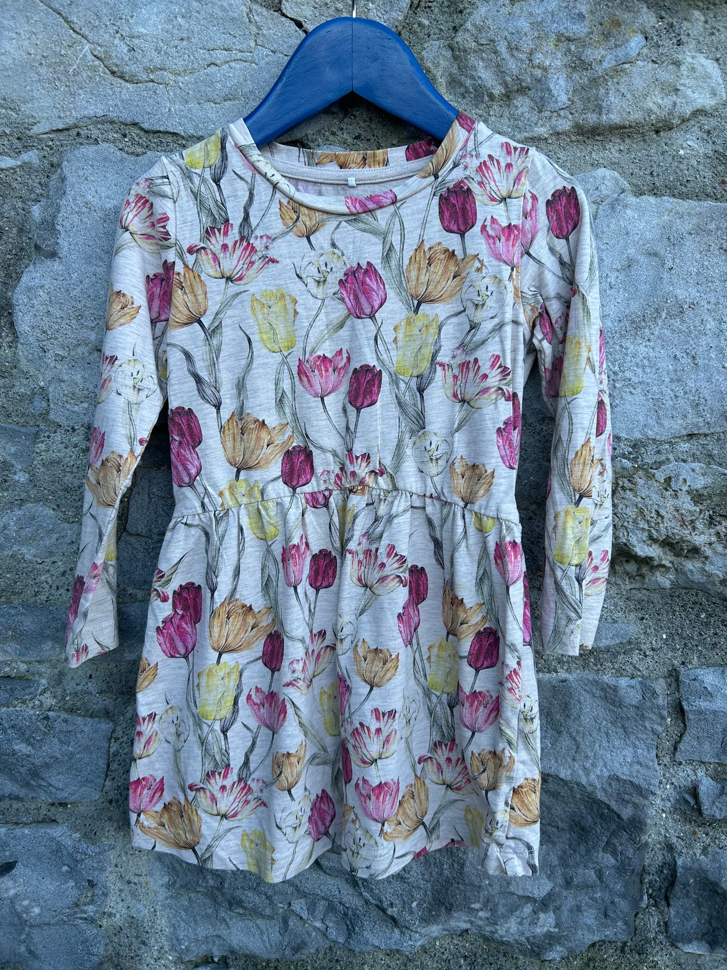 Tulips ivory dress  2-3y (92-98cm)