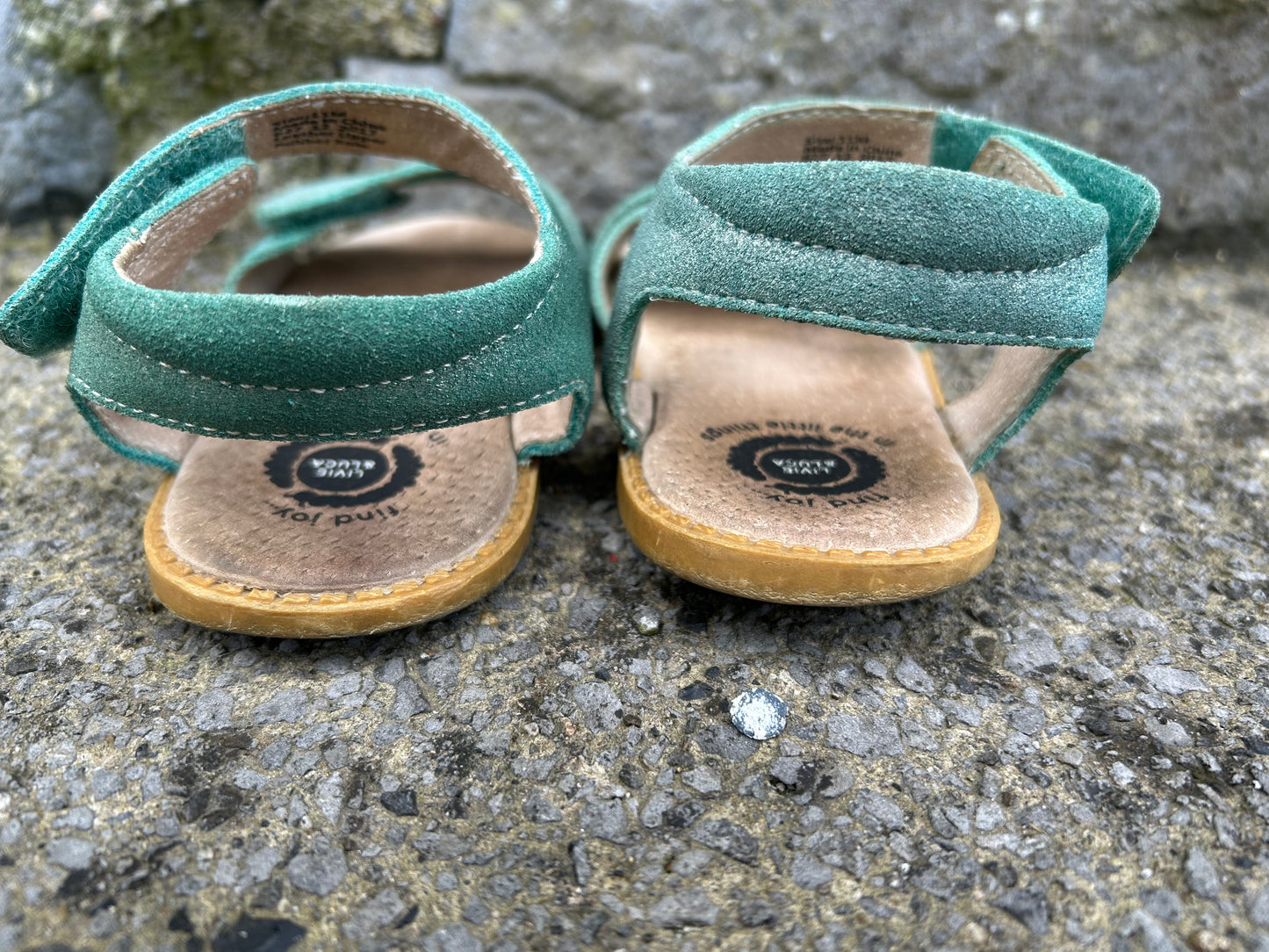 Teal sandals   uk 10 (eu 28)
