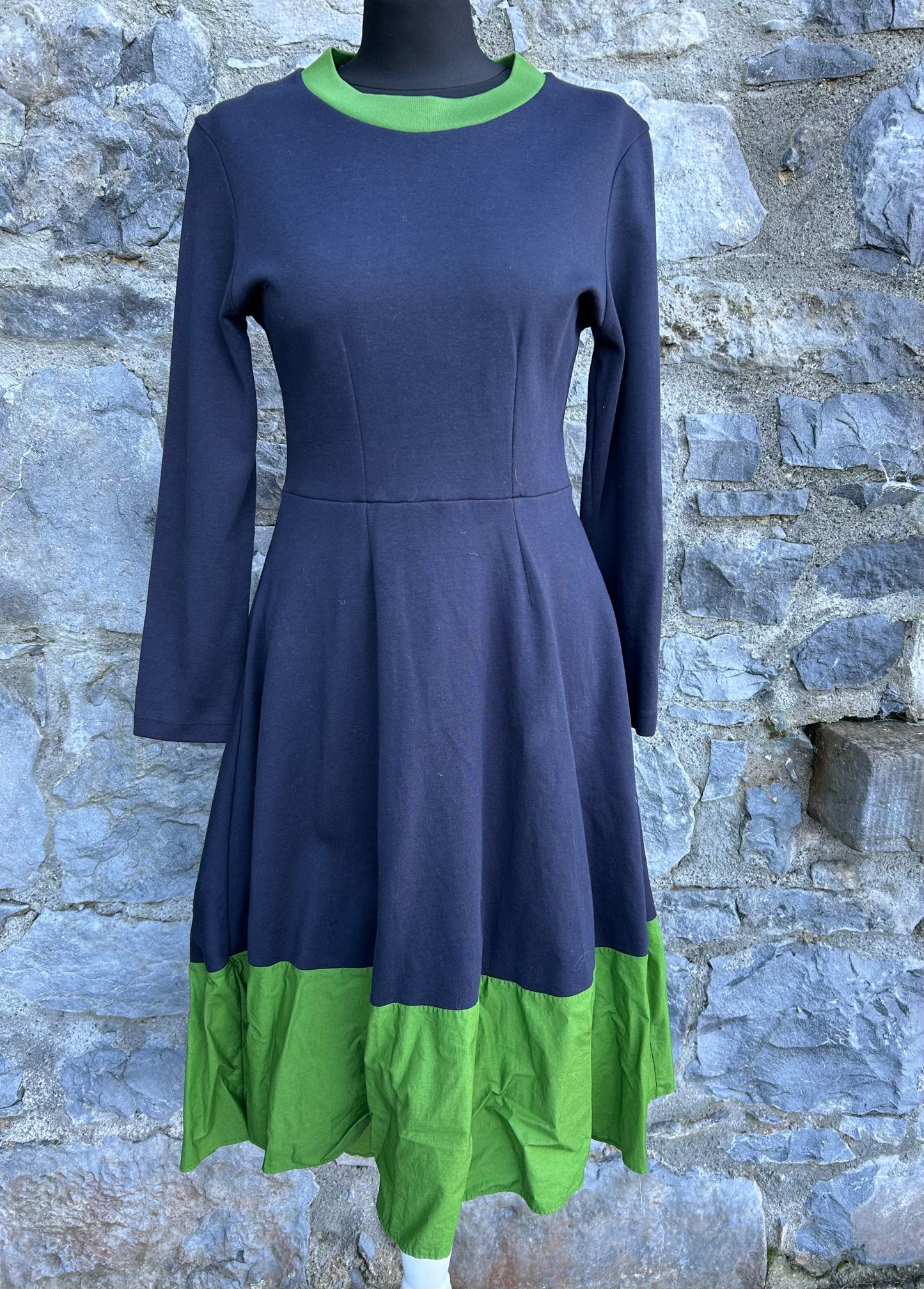 Navy and green dress uk 10-12