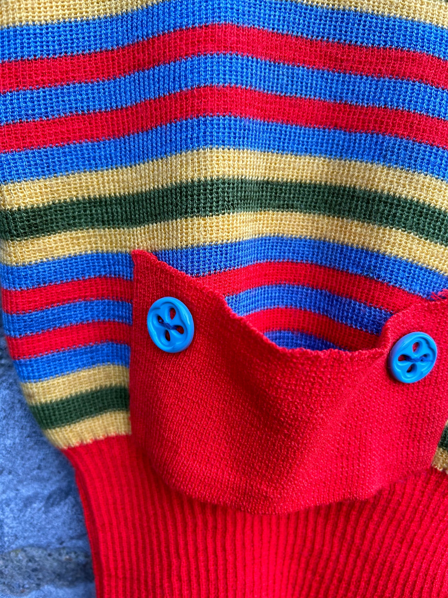 80s stripy knitted top   9-12m (74-80cm)