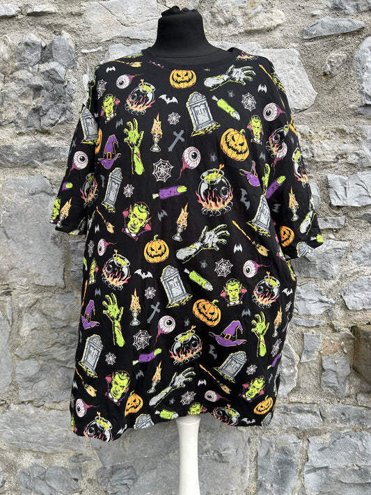 Halloween print T-shirt XXL