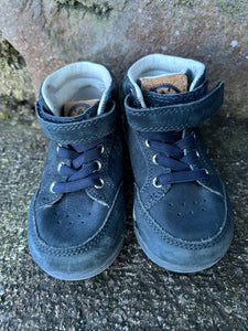 Navy leather boots  uk 4.5 (eu 21)