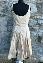 Load image into Gallery viewer, Beige dress with black lace uk 12
