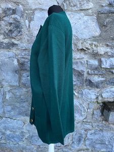 90s green long cardigan uk 14-16