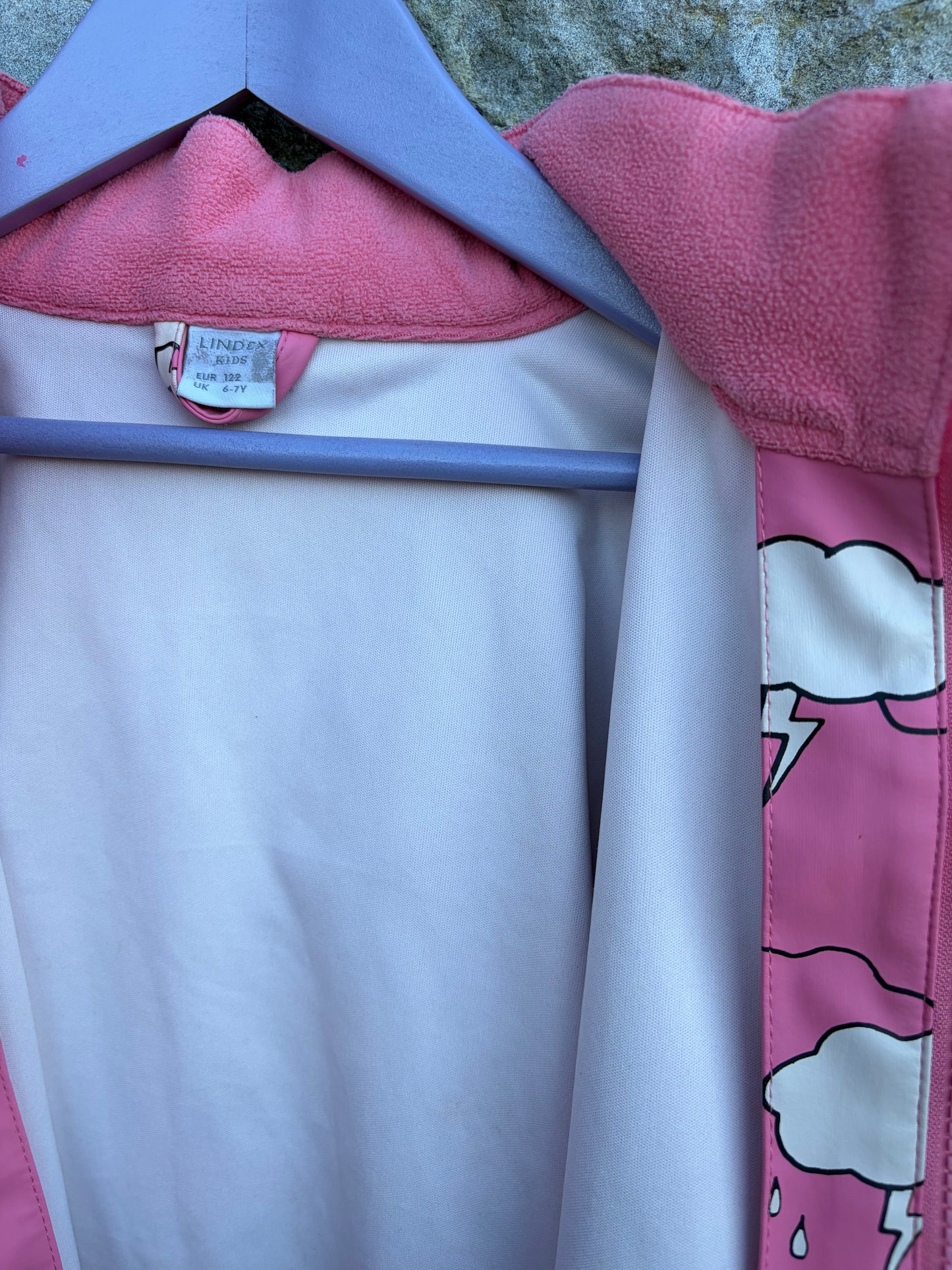 Pink Clouds raincoat  6-7y (116-122cm)