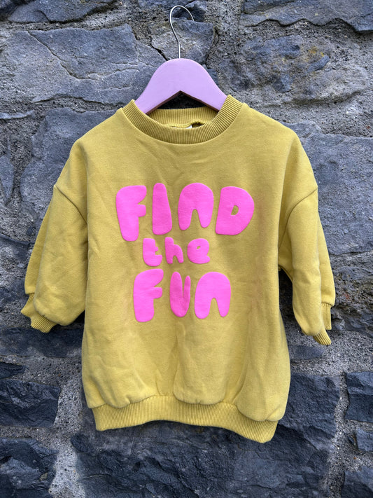 Find the fun mustard sweatshirt 18-24m (86-92cm)