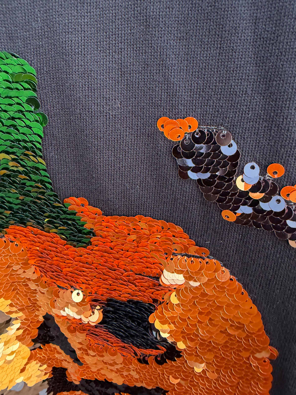 Sequin pumpkin black sweatshirt uk 14-16