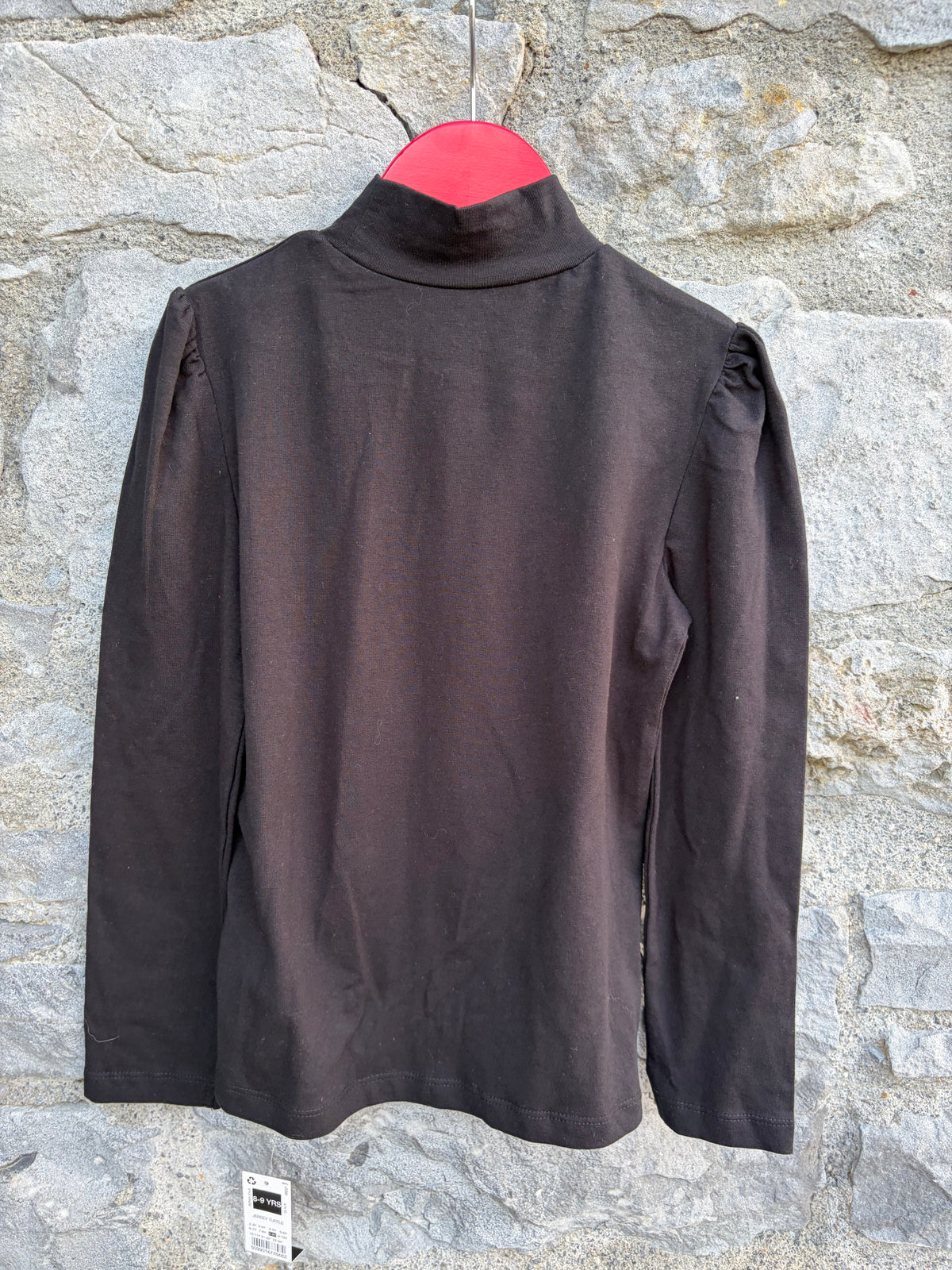 Black high neck top  8-9y (128-134cm)