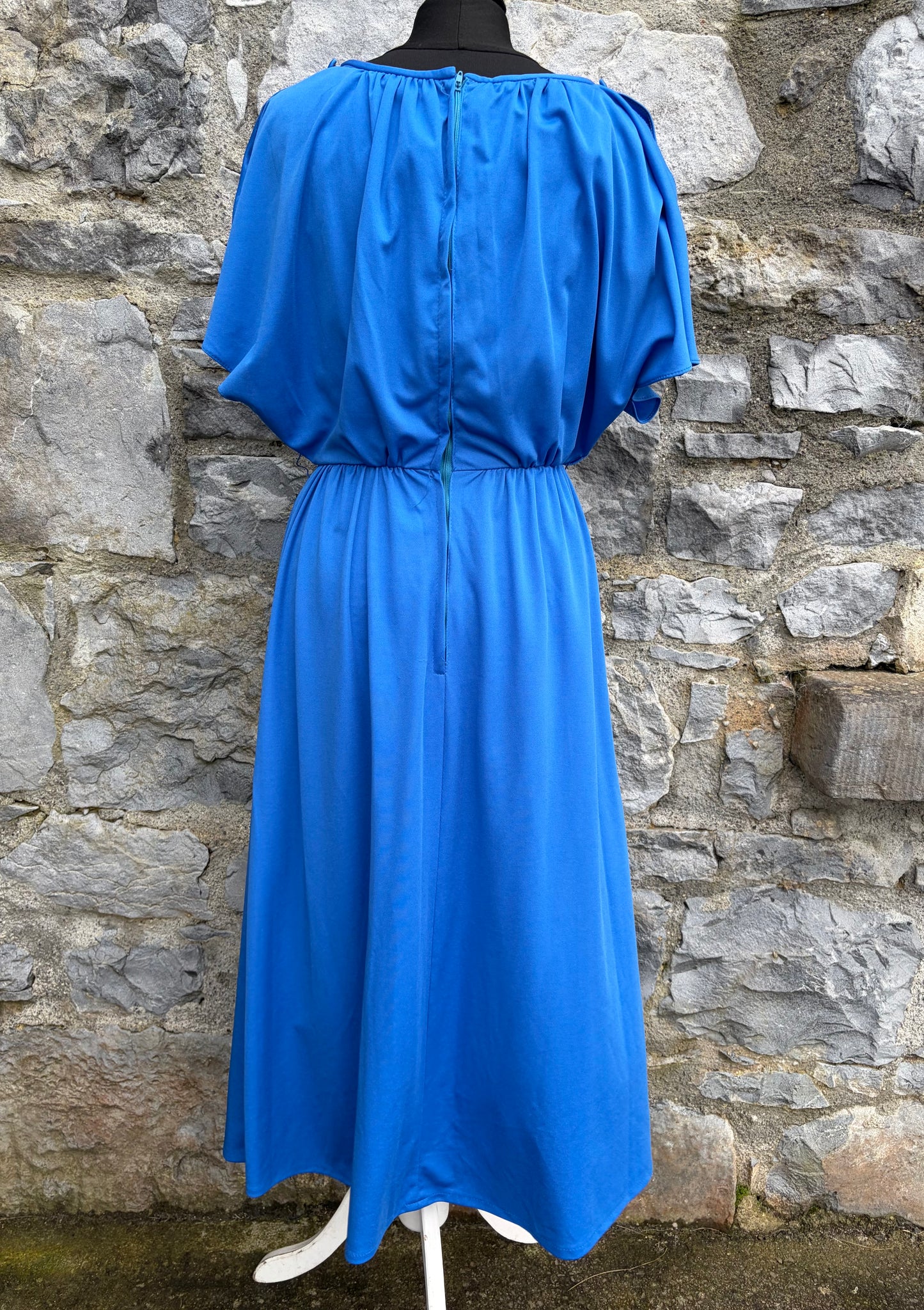 80s blue dress uk 6-8