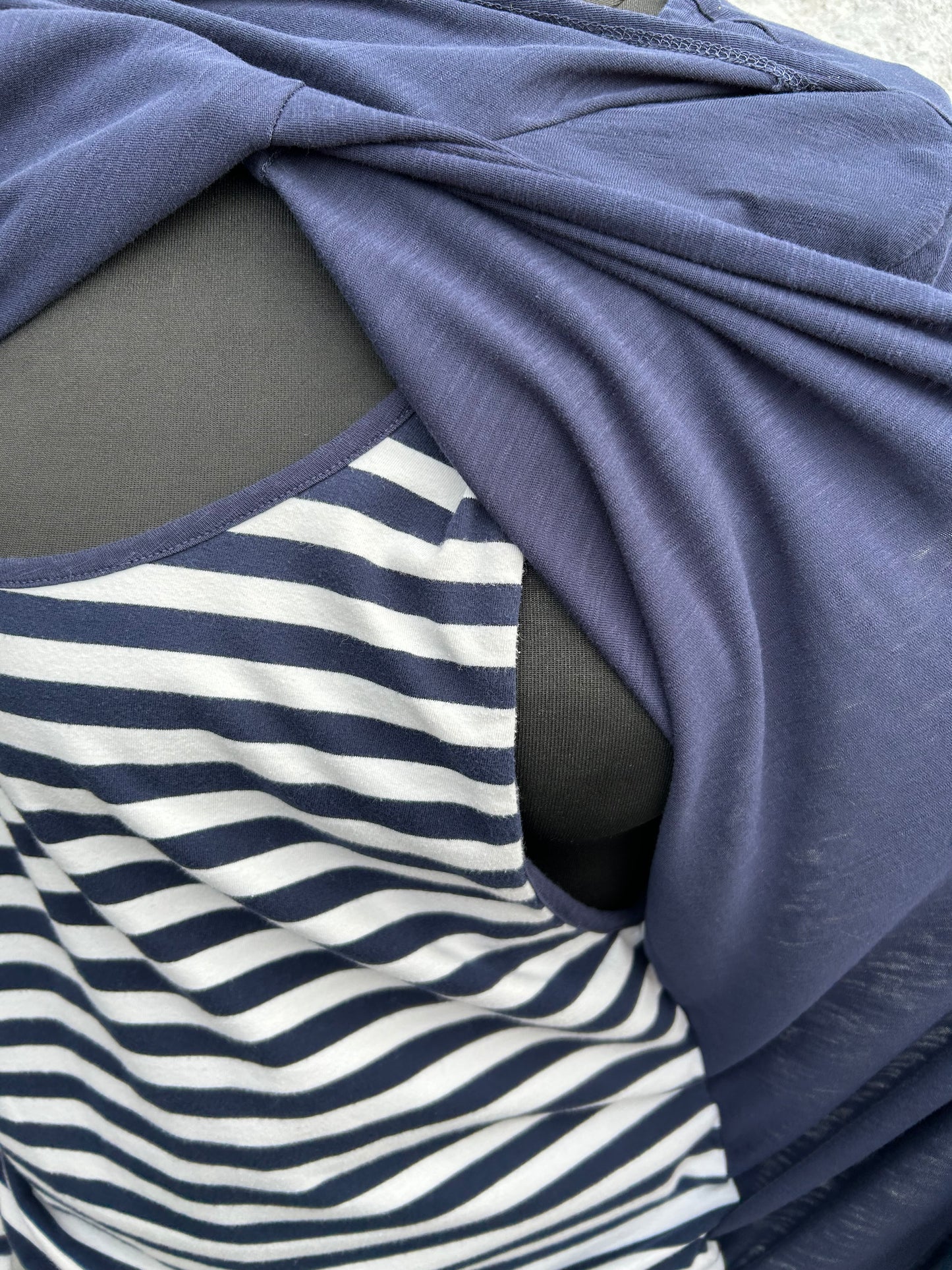 Navy&stripy maternity top uk 10-12