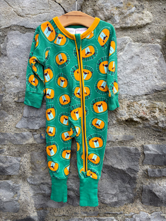 Lions green onesie 3-6m (62-68cm)