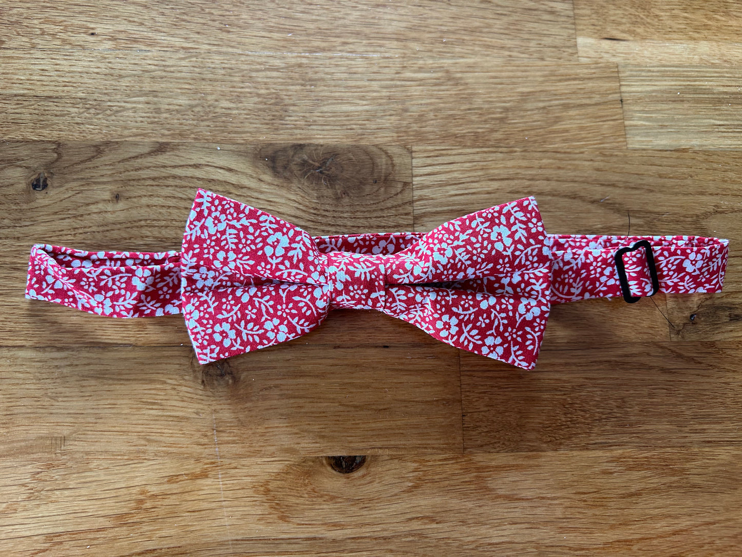 Red floral bow tie