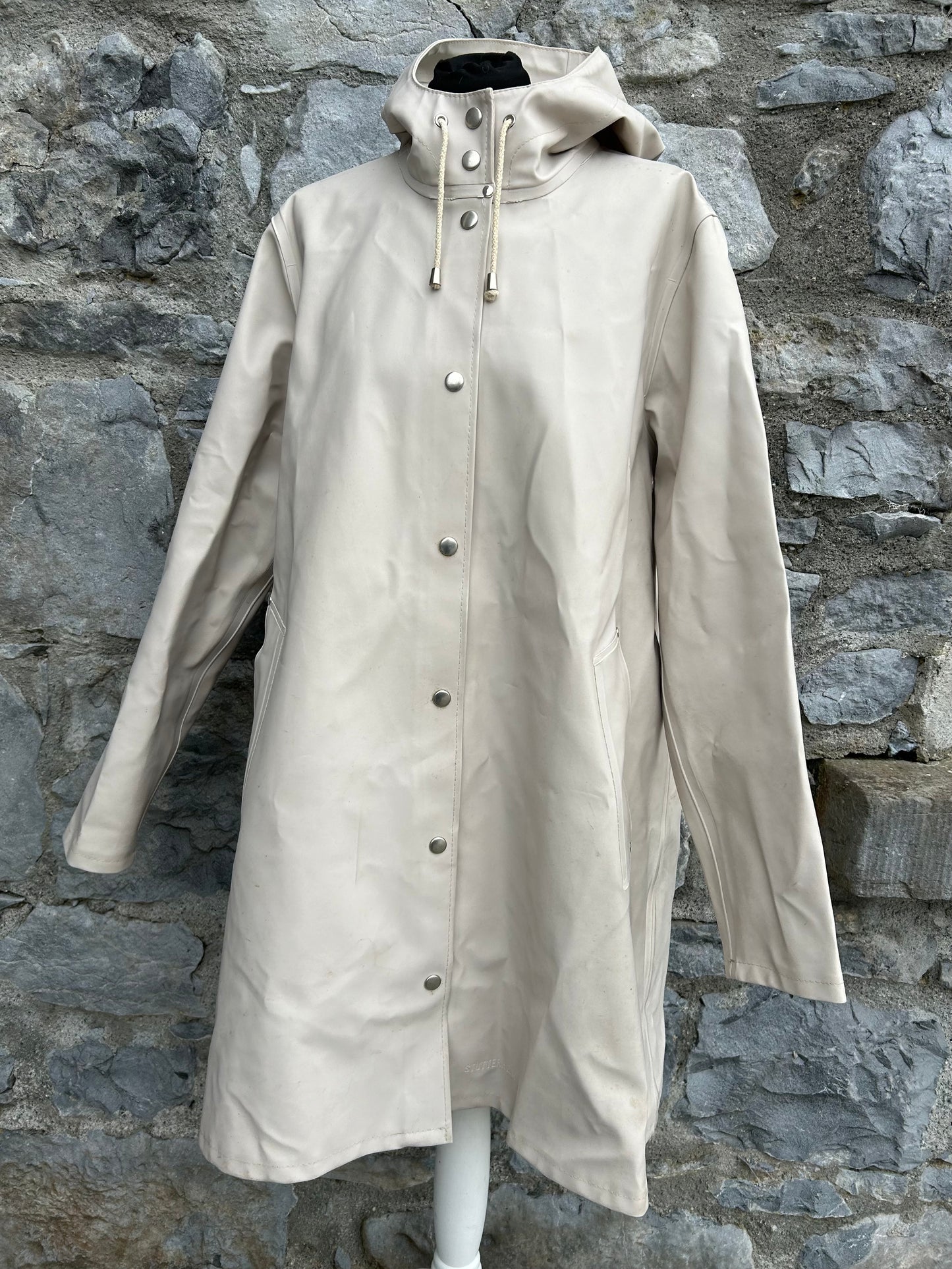 Beige raincoat uk 10-12