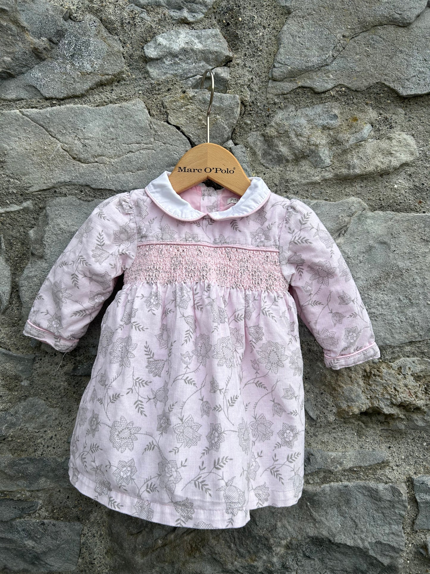 Baby pink fine cord dress  0-3m (56-62cm)