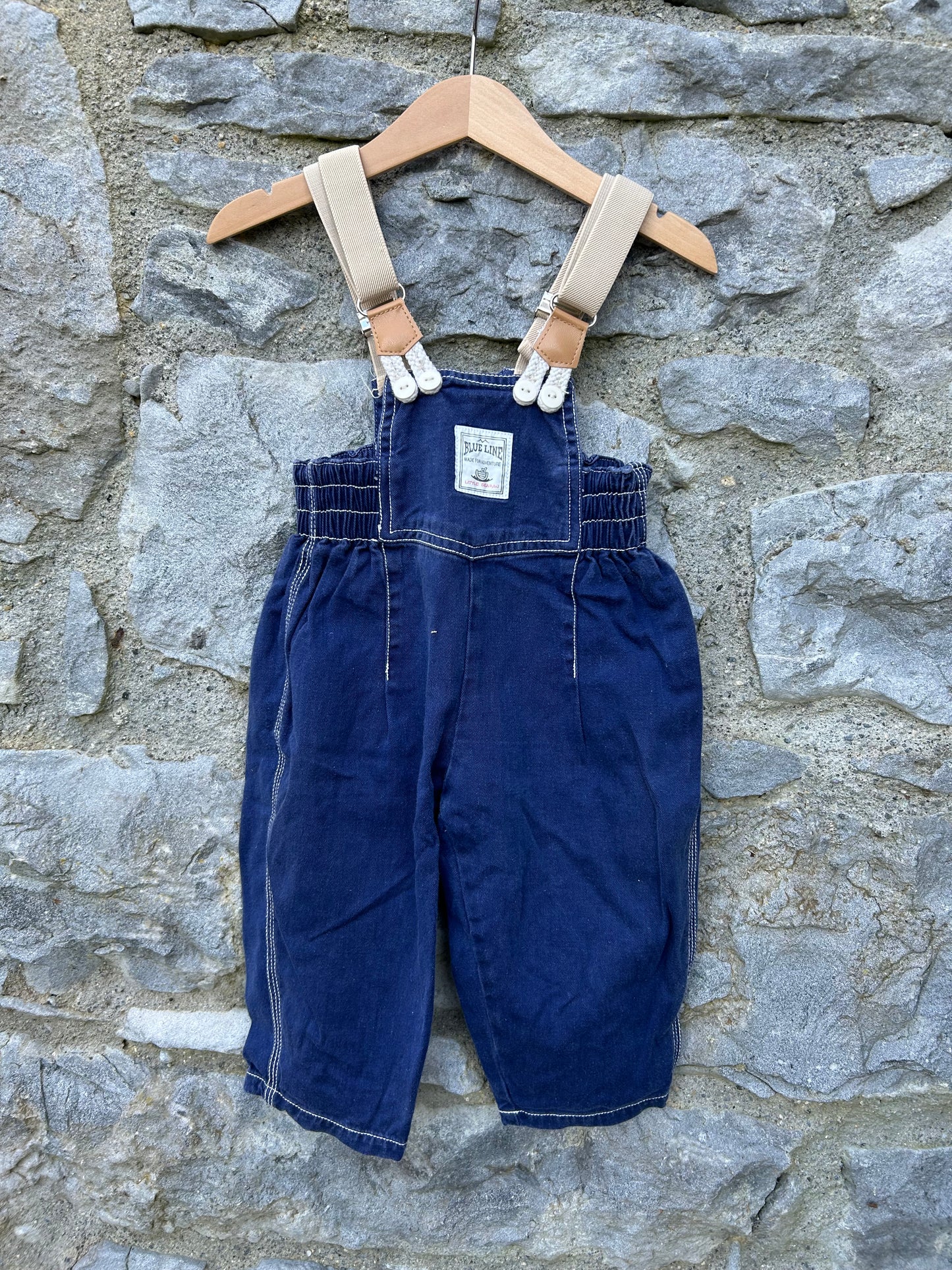 80s denim dungarees  9-12m (74-80cm)