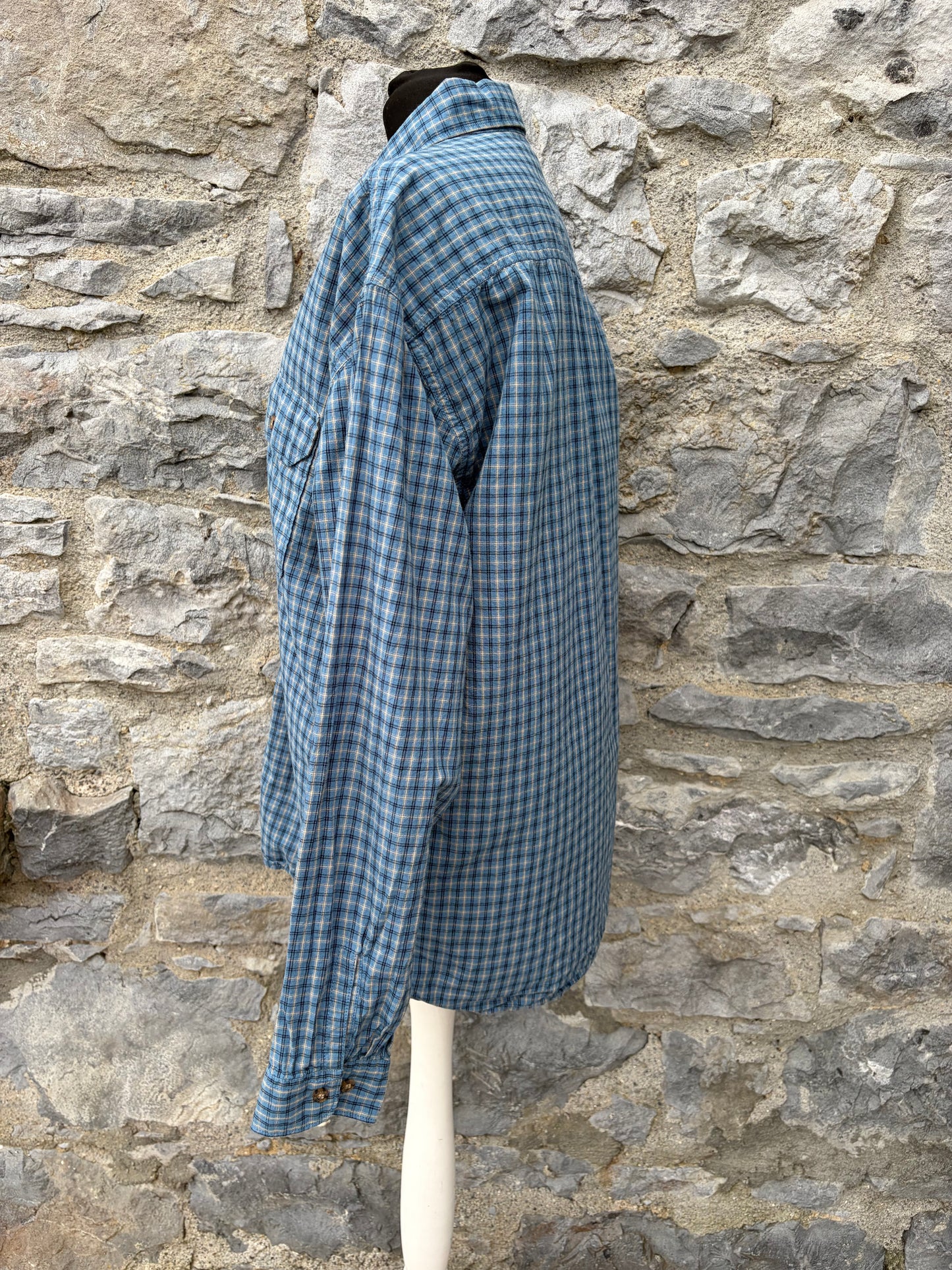 Blue check shirt Large