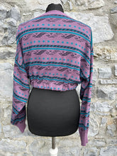 Load image into Gallery viewer, 80s purple cropped jumper uk 10-12
