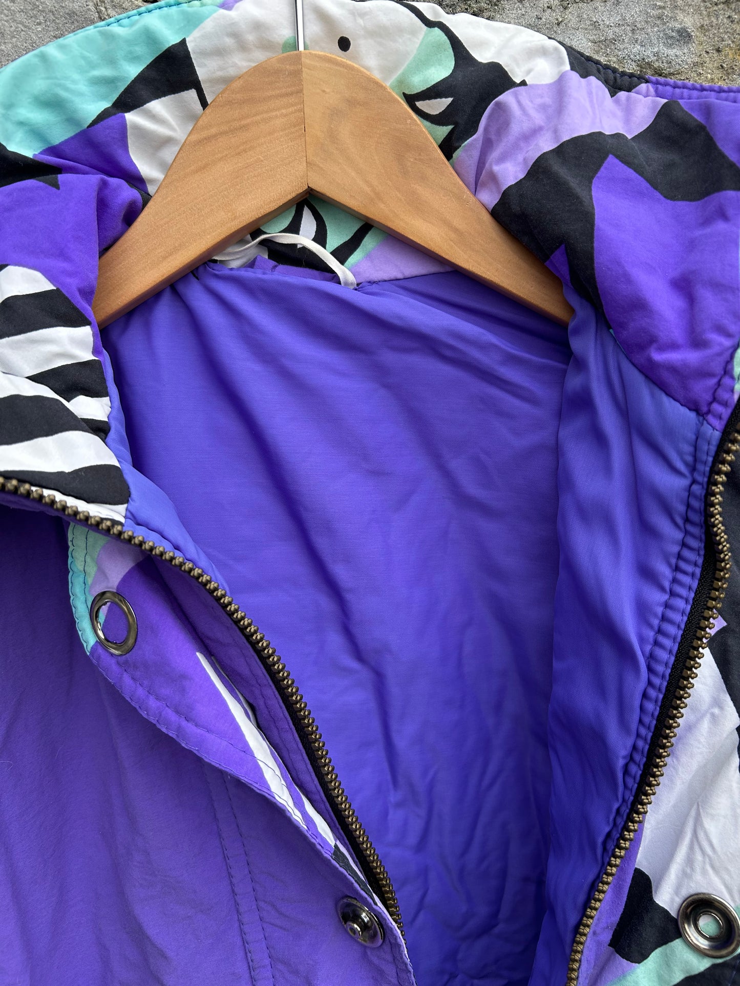 80s Purple abstract jacket  11y (146cm)