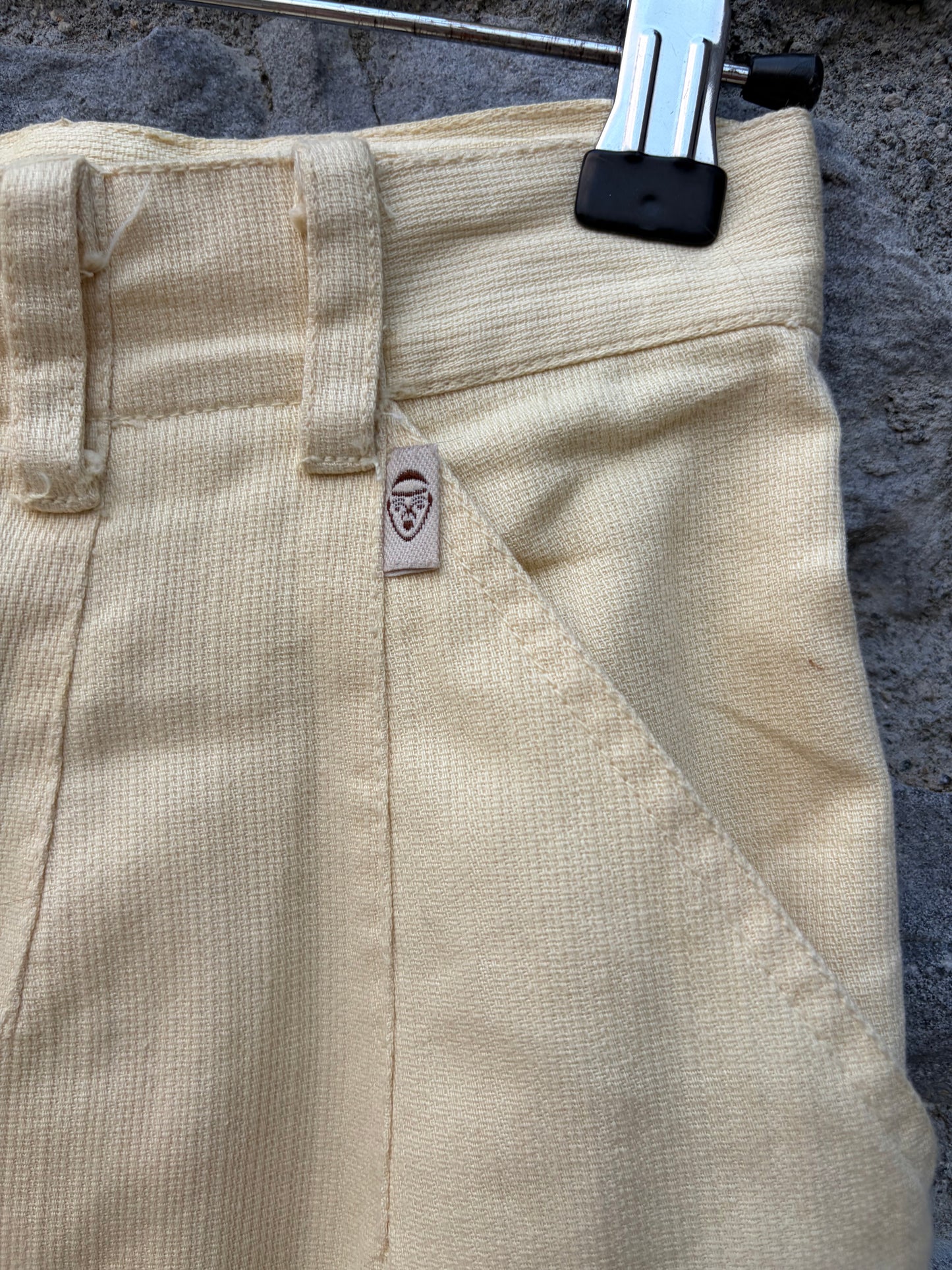 80s light yellow pants uk 14