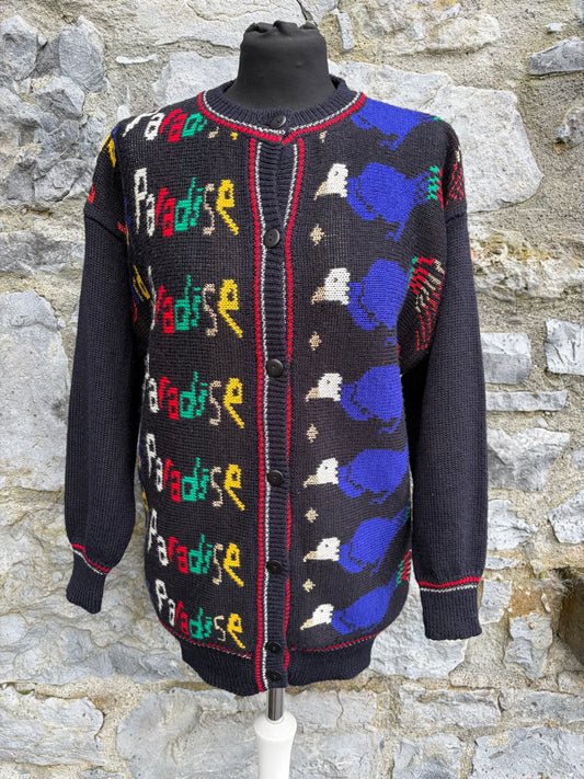80s Paradise black cardigan uk 10-12