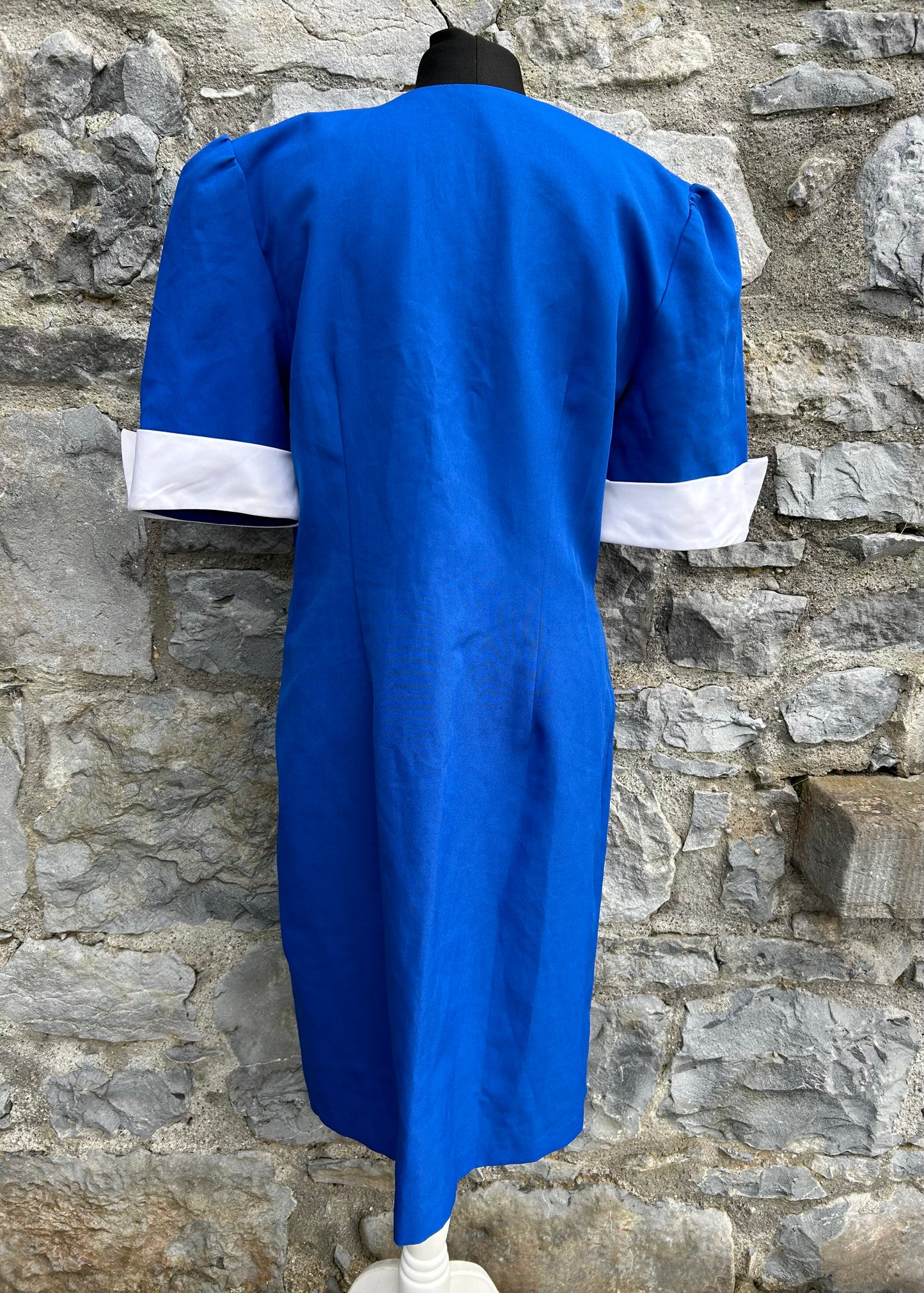 80s royal blue dress uk 12