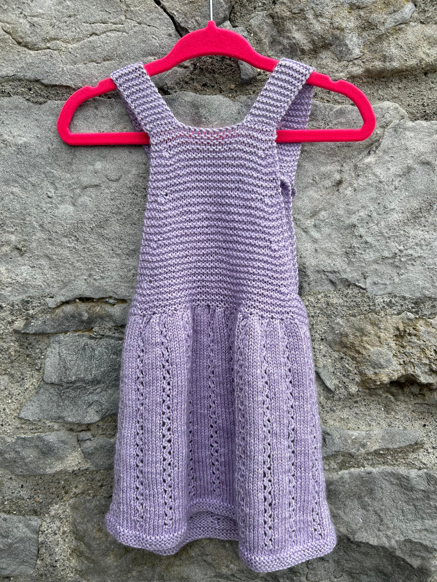 Lilac knitted pinafore  6-9m (68-74cm)