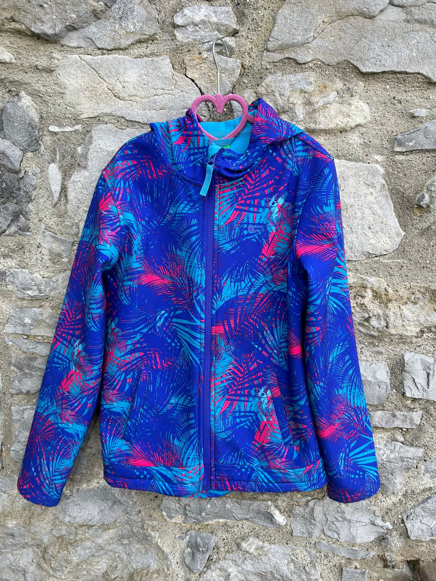 Blue leaves softshell jacket  11-12y (146-152cm)