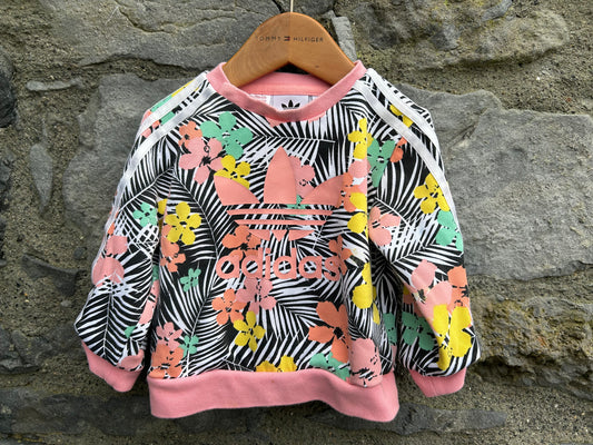 Tropical pink sweatshirt  6-9m (68-74cm)