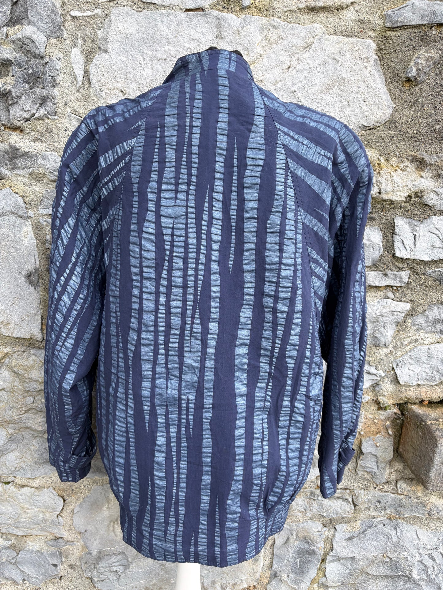 80s navy stripy blazer uk 12