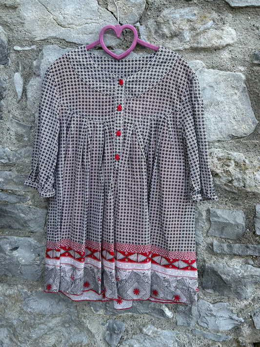 Grey geometric dress  11-12y (146-152cm)