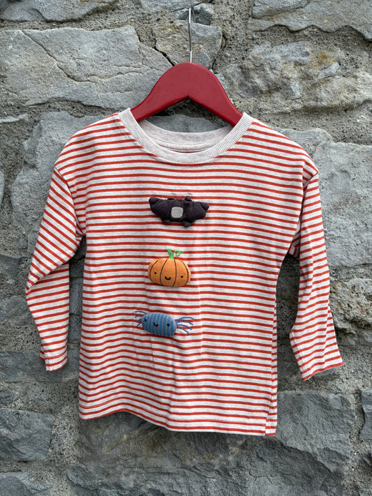 Halloween stripy top  2-3y (92-98cm)