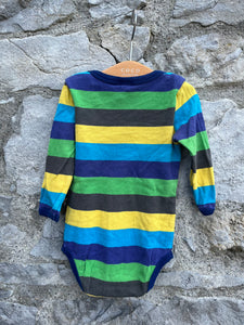 Blue&green stripy vest  9m (74cm)