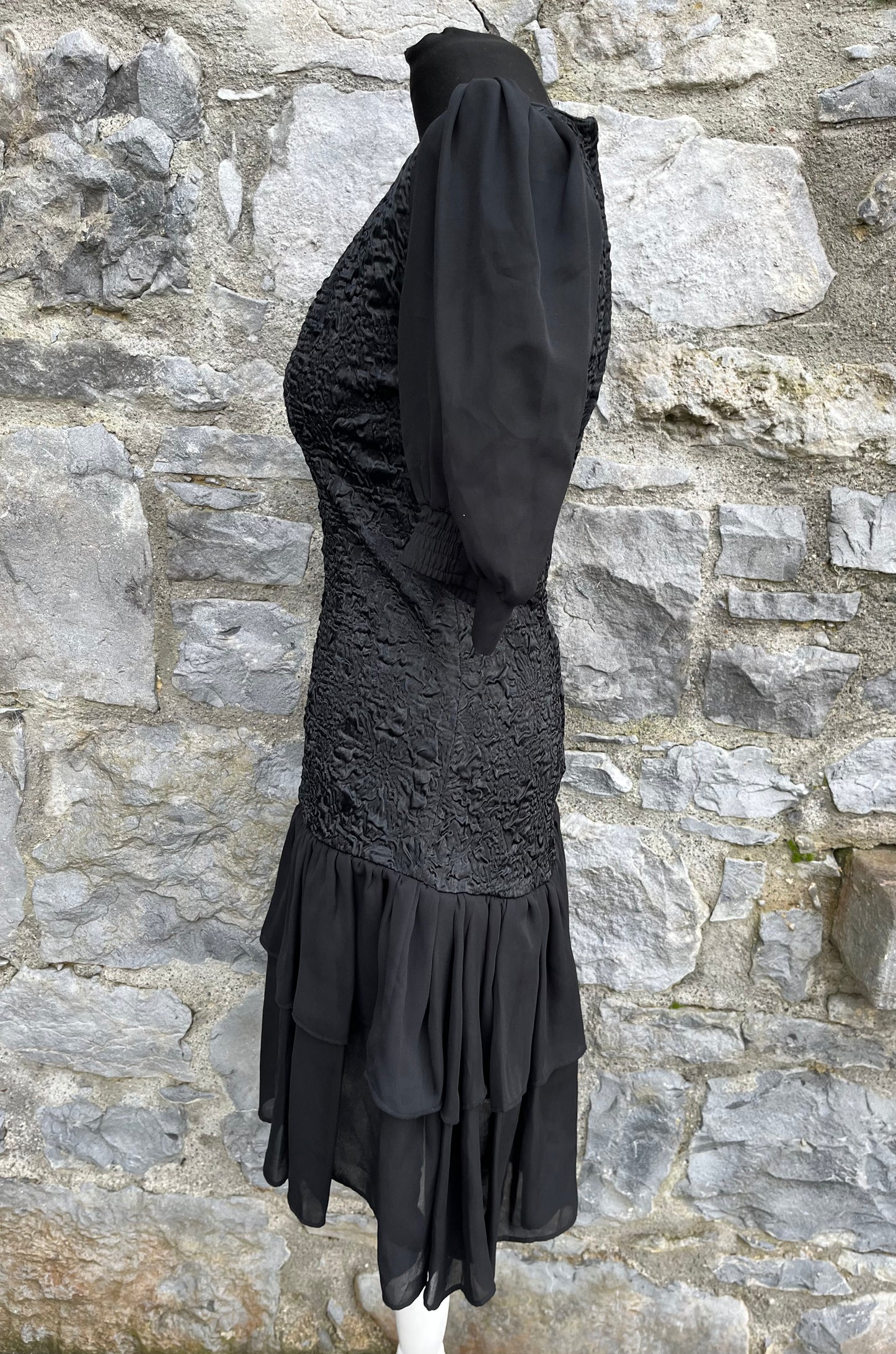 80s black dress uk 6-8