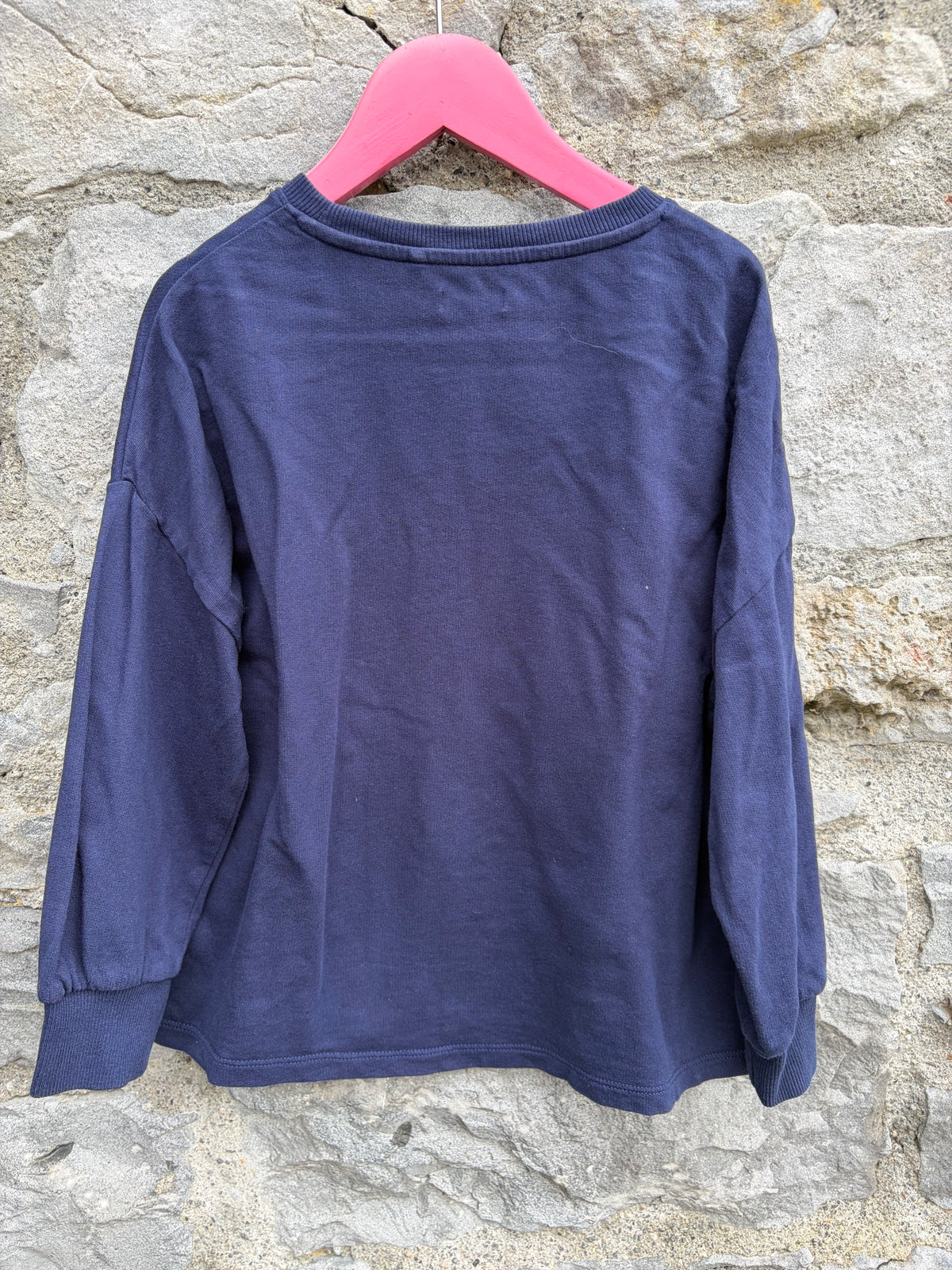 Sequin unicorn navy top  5y (110cm)