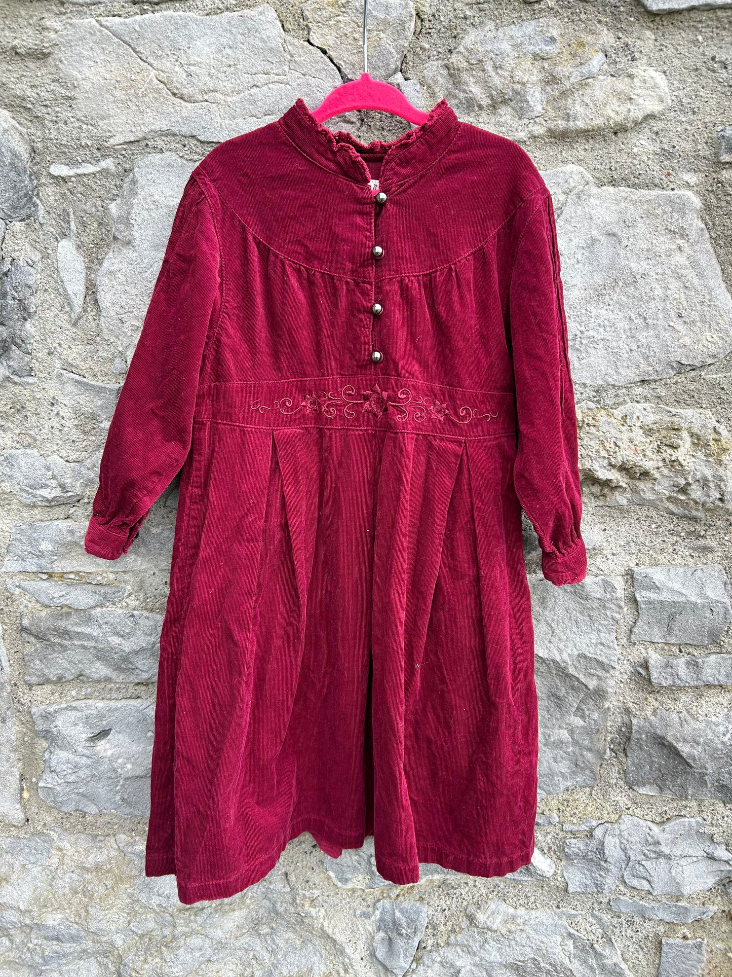 Maroon cord dress  3y (98cm)