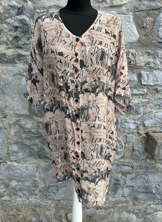 90s medieval tapestry sheer tunic uk 14