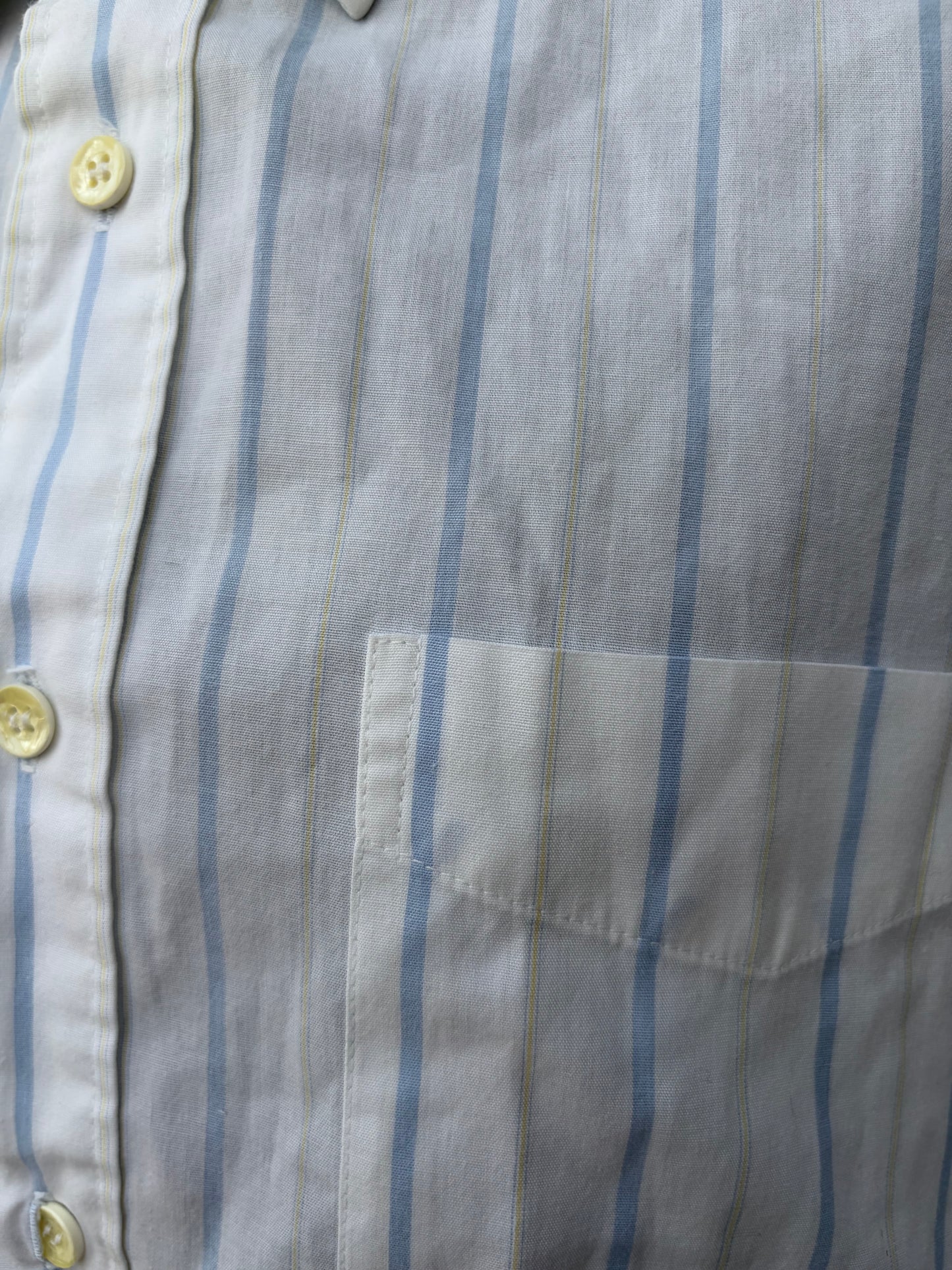 90s white stripy shirt Large