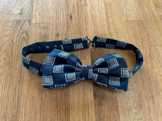 Black &grey bow tie
