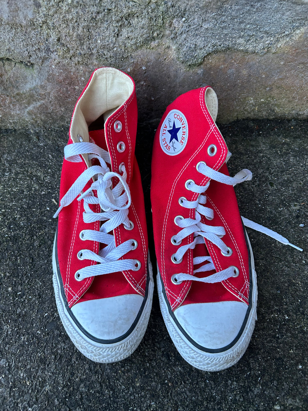 Red ankle high converse  uk 6.5 (eu 40)