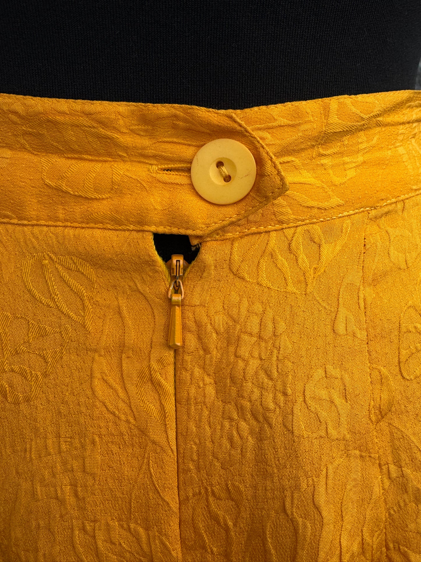 90s mustard skirt uk 8