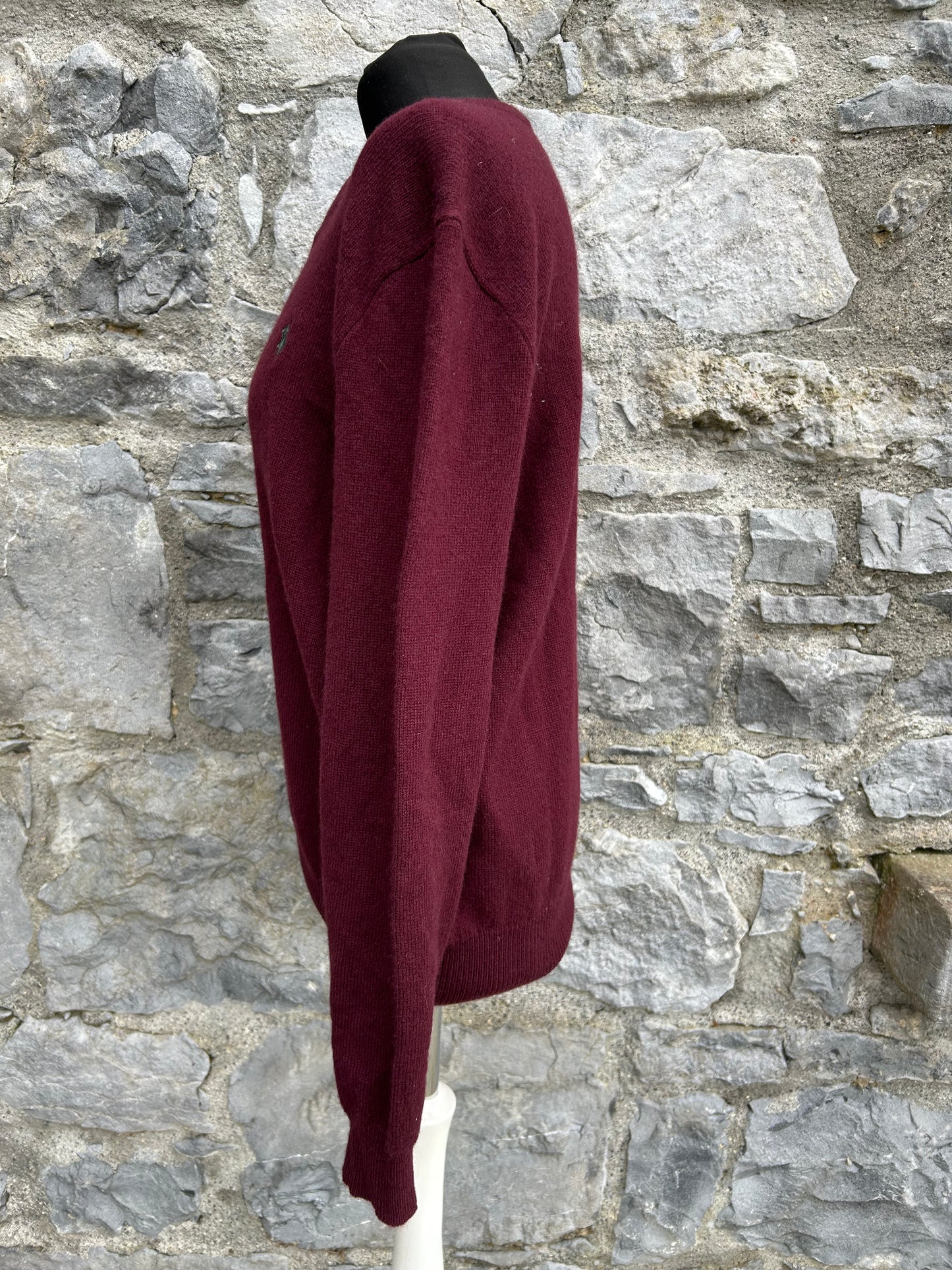 Maroon woolly jumper Small