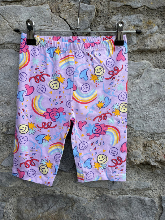 Rainbows&hearts biker shorts  6-7y (116-122cm)