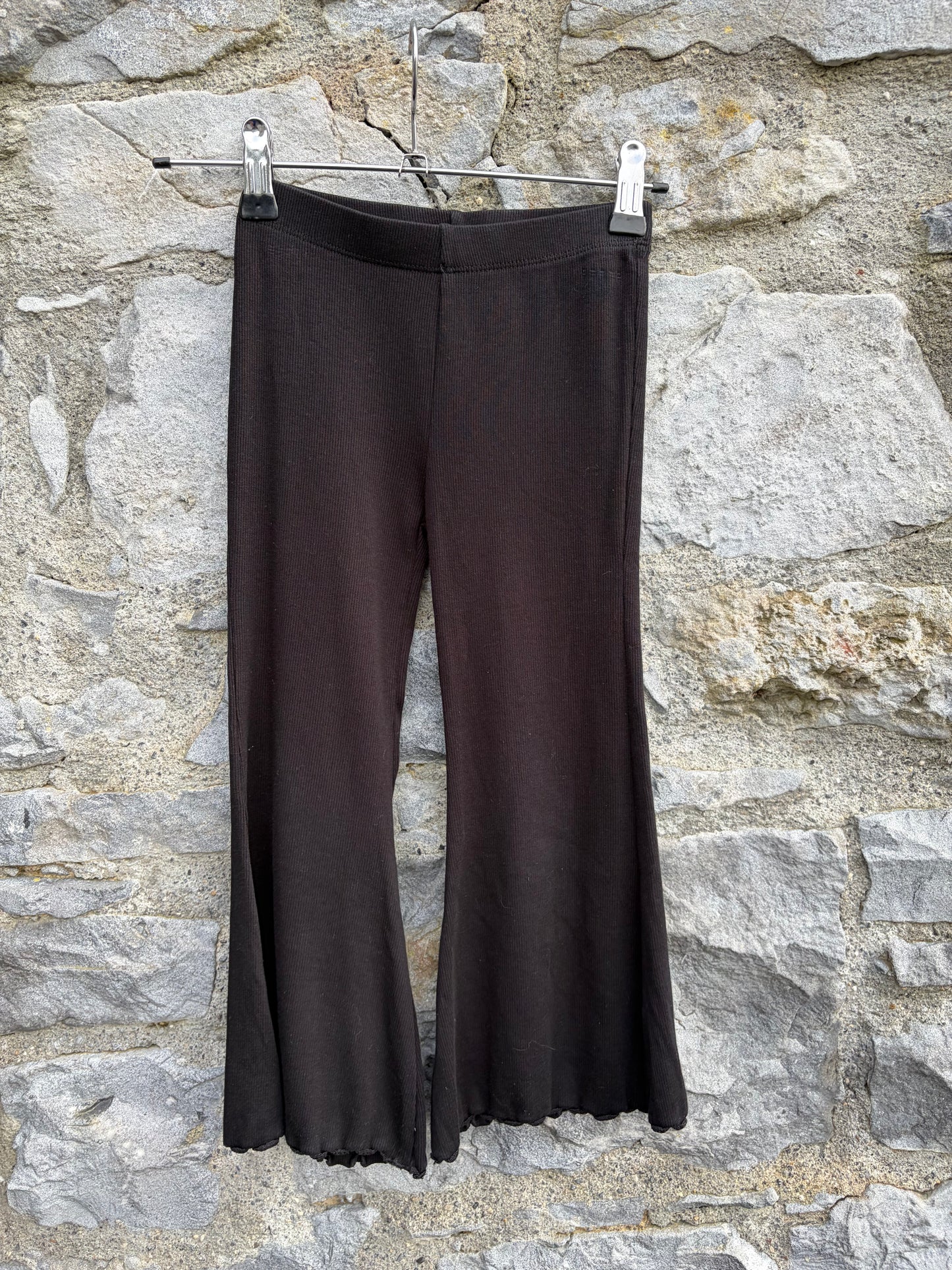 Black ribbed flares 4-5y (104-110cm)