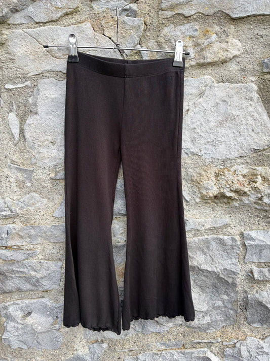 Black ribbed flares 4-5y (104-110cm)