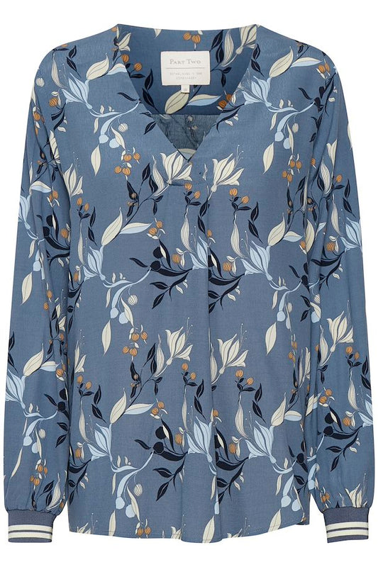 Blue floral blouse uk 12