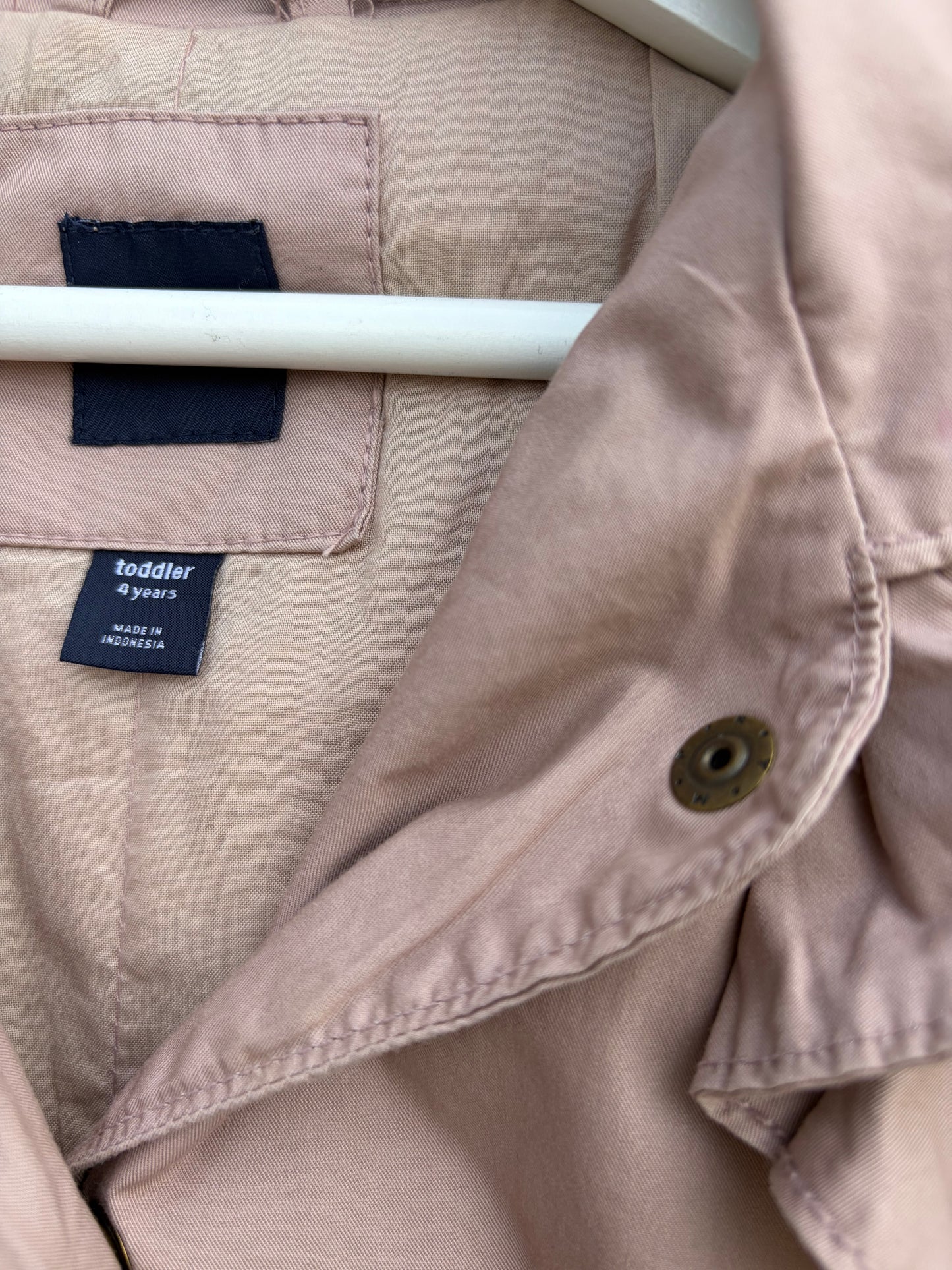 Dusty pink trench coat 4y (104cm)